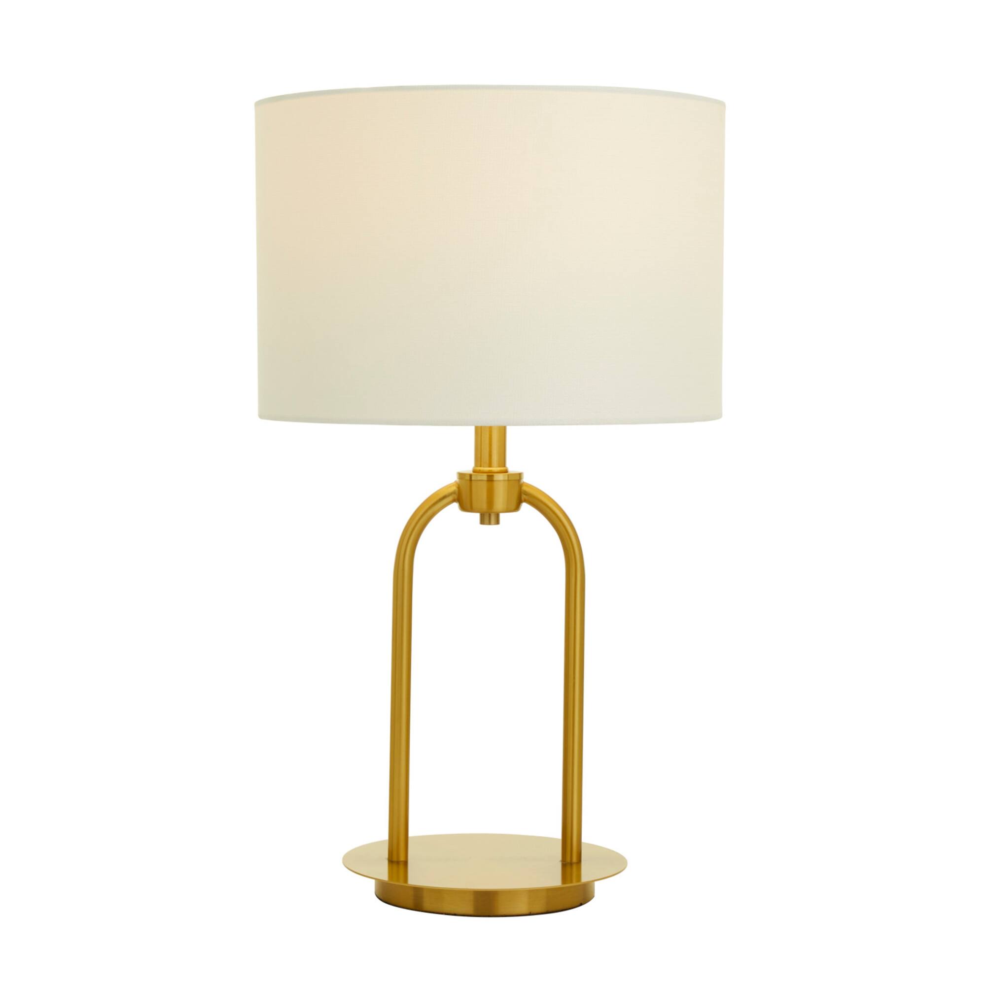 Gold Modern Table Lamp, 7" x 7" x 19"